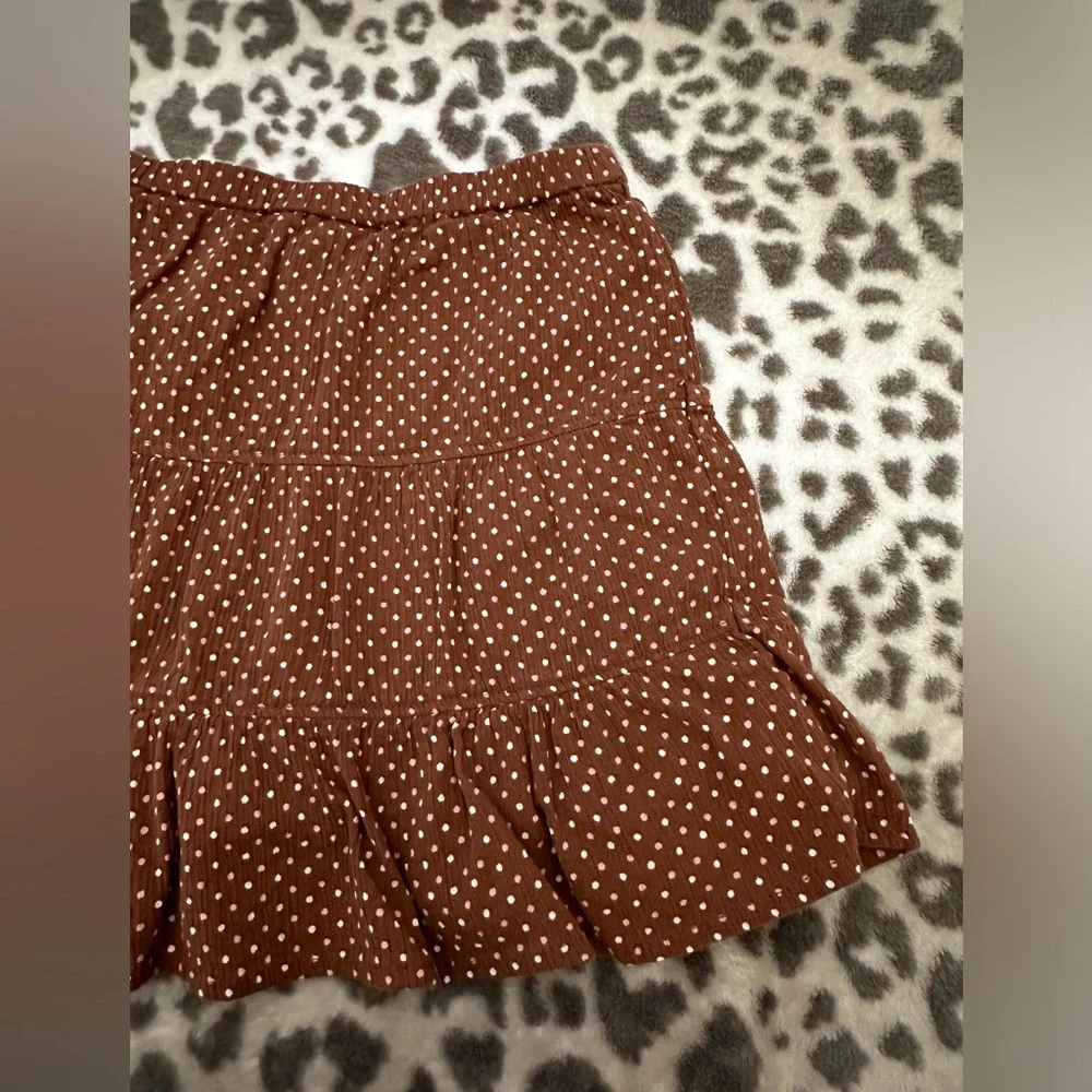 Old Navy Polka Dot Skirt in Brown Pink Size 6-12 months